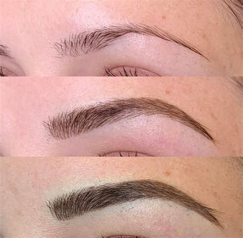 eyebrows back after microblading.